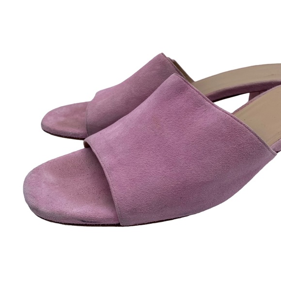 Maryam Nassir Zadeh Sandals Sophie Pink Suede Heeled Slide Size 10.5 - Picture 4 of 12